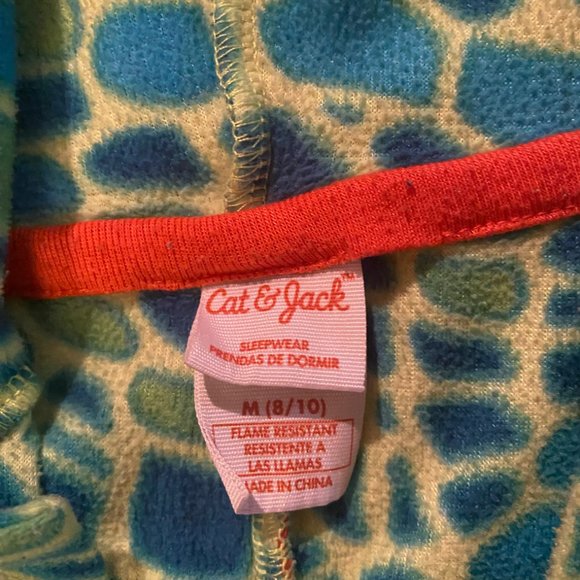 Cat & Jack Fleece Unisex Onesie Pajamas Lizard Medium (8/10) - Picture 5 of 7